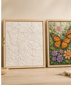 Butterfly Garden Paintable Puzzle Wall Art Kit