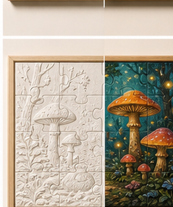Enchanted Forest Paintable Puzzle Wall Art Kit