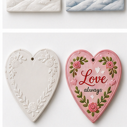 Heart Keepsake Plaque Paint Kit