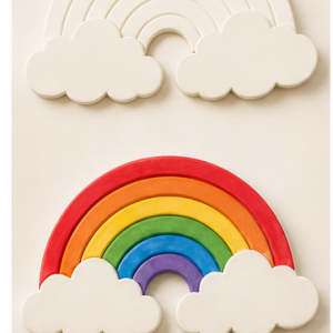 Layered Rainbow Wall Plaque Paint Kit