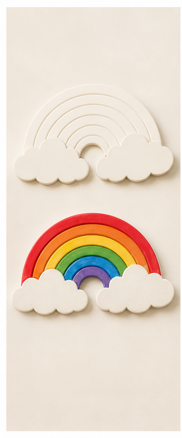 Layered Rainbow Wall Plaque Paint Kit