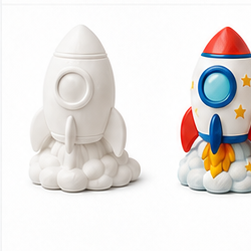 Rocket Space Sculpture Paint Kit