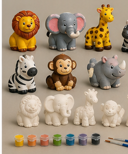 Safari Friends Party Paint Kit Combo Box